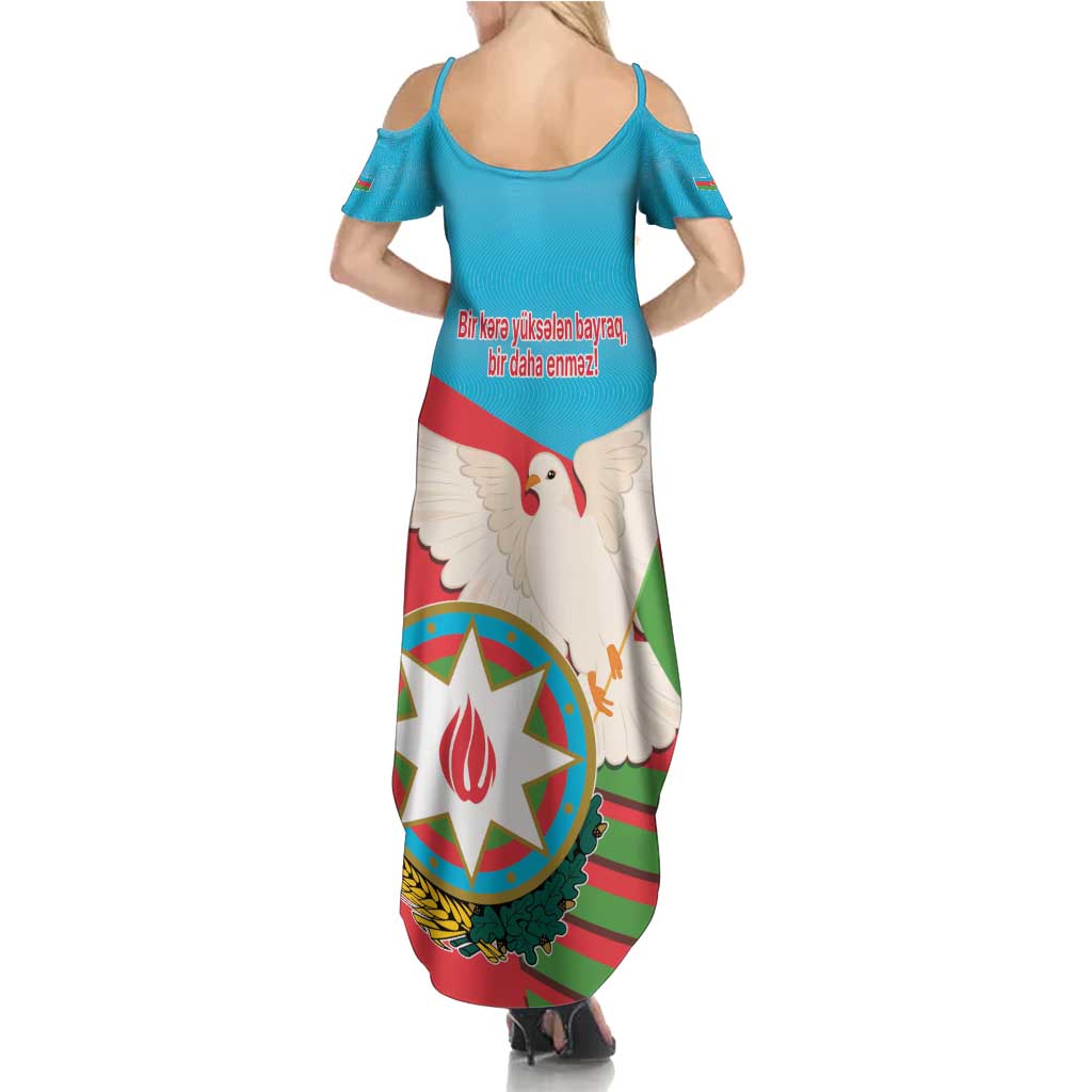 Azerbaijan Independence Day Summer Maxi Dress Mustəqillik Gunu