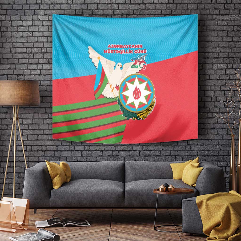 Azerbaijan Independence Day Tapestry Mustəqillik Gunu
