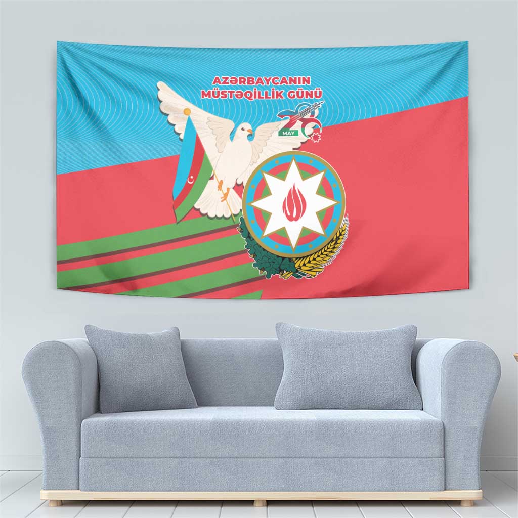 Azerbaijan Independence Day Tapestry Mustəqillik Gunu