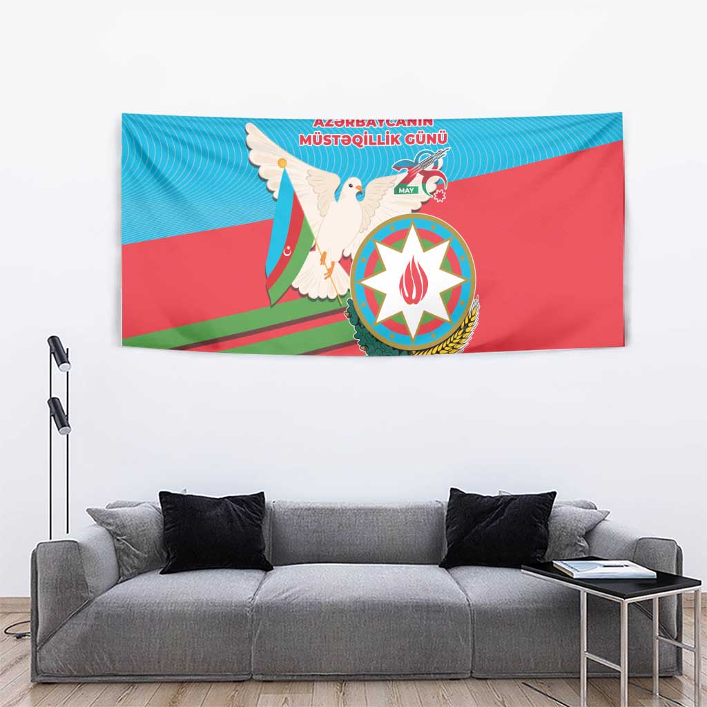 Azerbaijan Independence Day Tapestry Mustəqillik Gunu