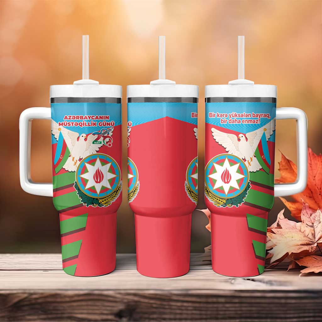 Azerbaijan Independence Day Tumbler With Handle Mustəqillik Gunu