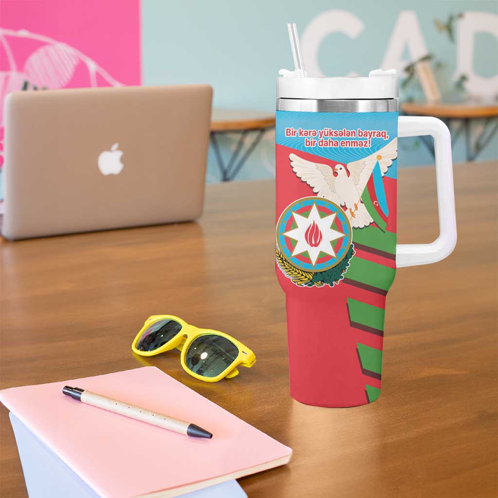 Azerbaijan Independence Day Tumbler With Handle Mustəqillik Gunu