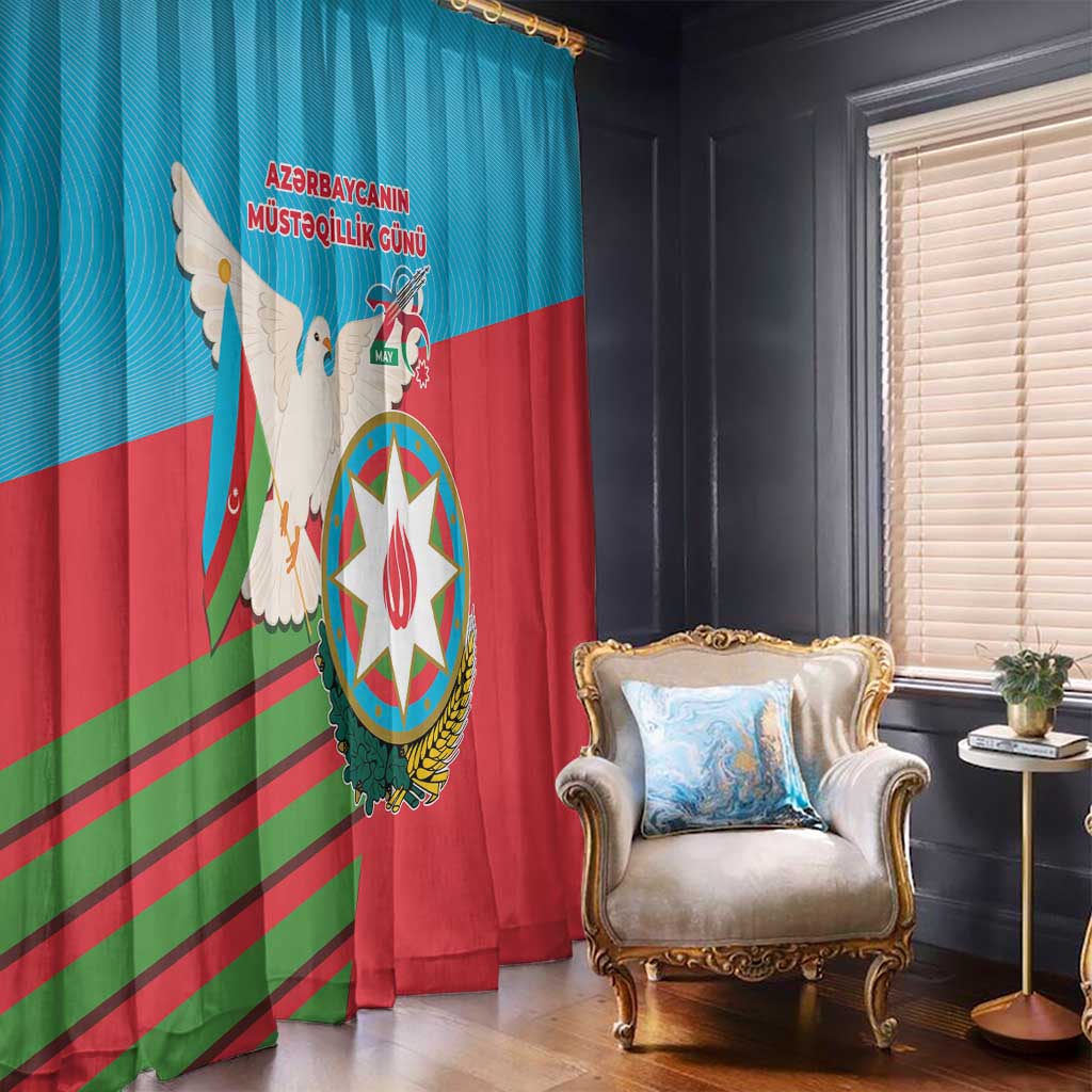 Azerbaijan Independence Day Window Curtain Mustəqillik Gunu
