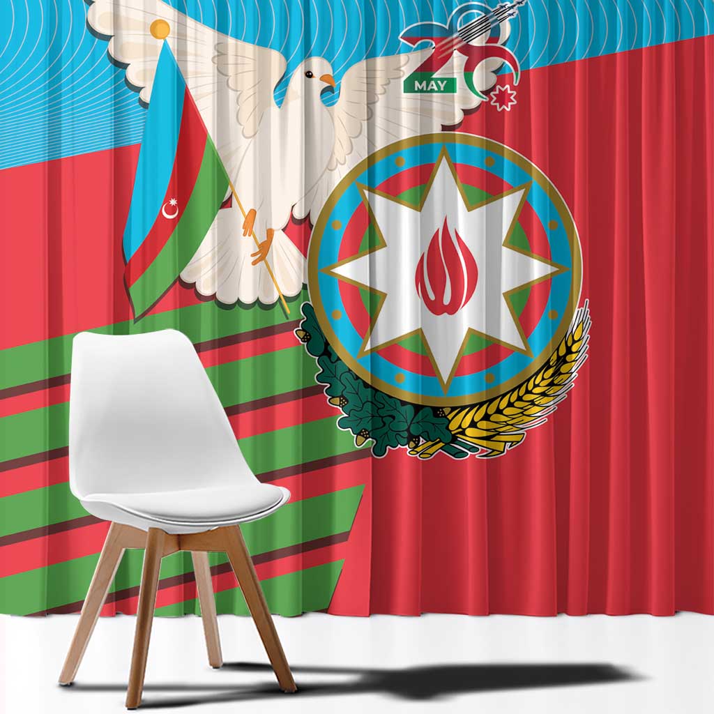 Azerbaijan Independence Day Window Curtain Mustəqillik Gunu