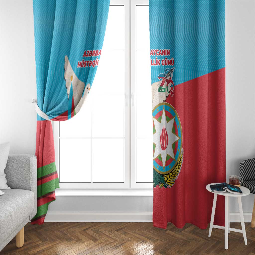 Azerbaijan Independence Day Window Curtain Mustəqillik Gunu