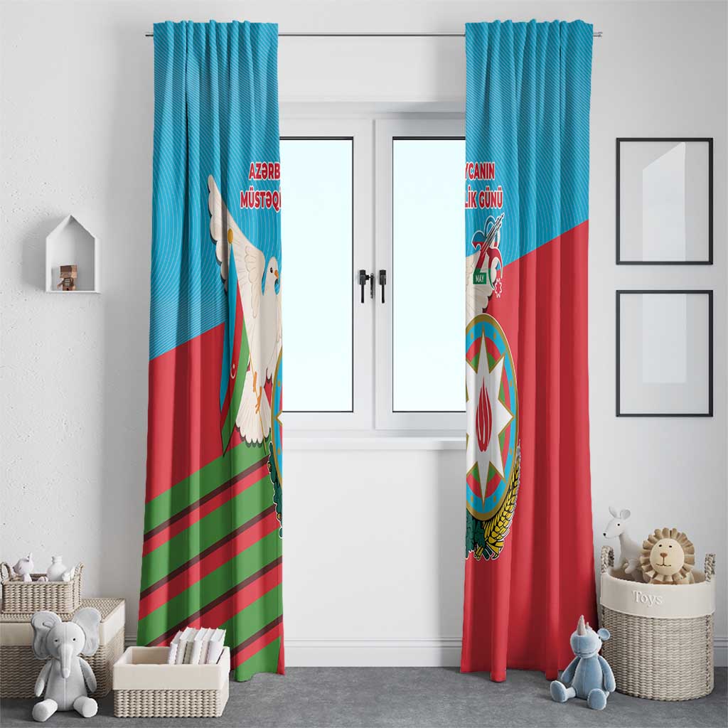 Azerbaijan Independence Day Window Curtain Mustəqillik Gunu
