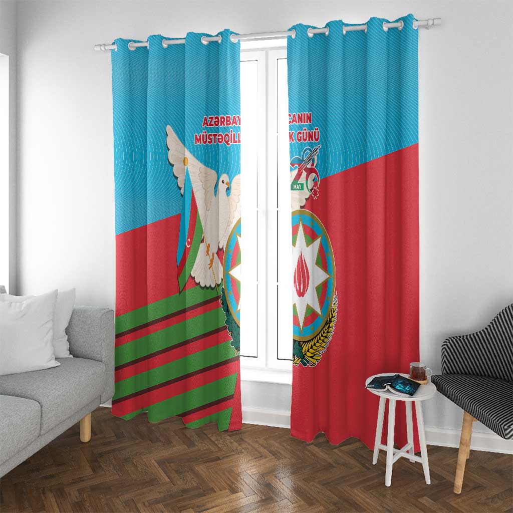 Azerbaijan Independence Day Window Curtain Mustəqillik Gunu