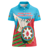Azerbaijan Independence Day Women Polo Shirt Mustəqillik Gunu