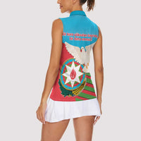 Azerbaijan Independence Day Women Sleeveless Polo Shirt Mustəqillik Gunu