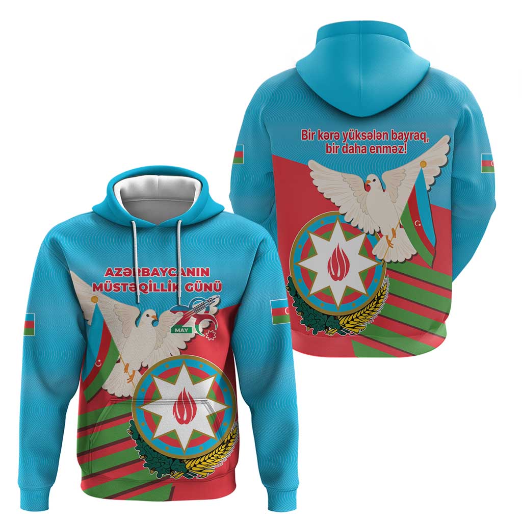 Azerbaijan Independence Day Zip Hoodie Mustəqillik Gunu