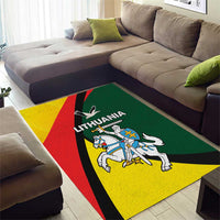 Lithuania Coat of Arms Area Rug Vytis and Gandras