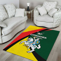 Lithuania Coat of Arms Area Rug Vytis and Gandras