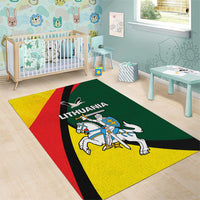 Lithuania Coat of Arms Area Rug Vytis and Gandras