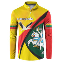 Lithuania Coat of Arms Button Sweatshirt Vytis and Gandras