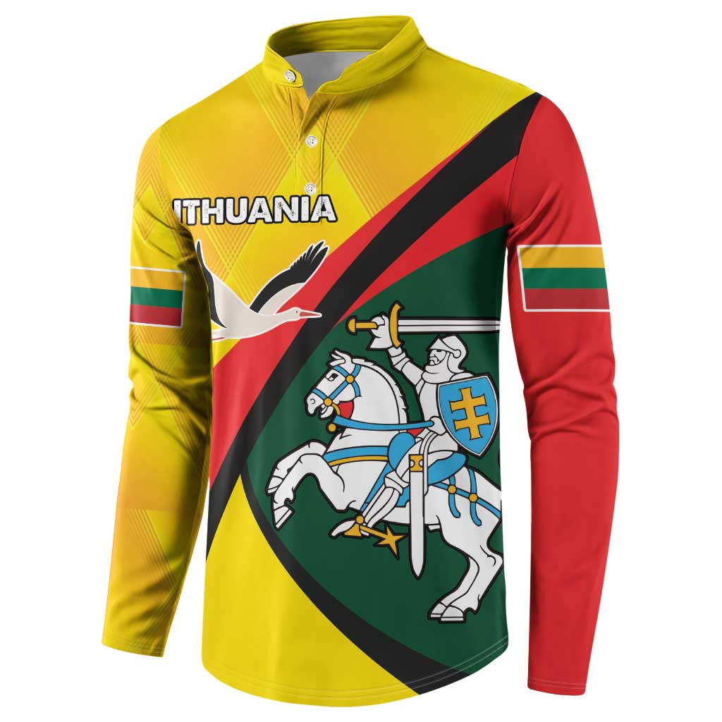 Lithuania Coat of Arms Button Sweatshirt Vytis and Gandras