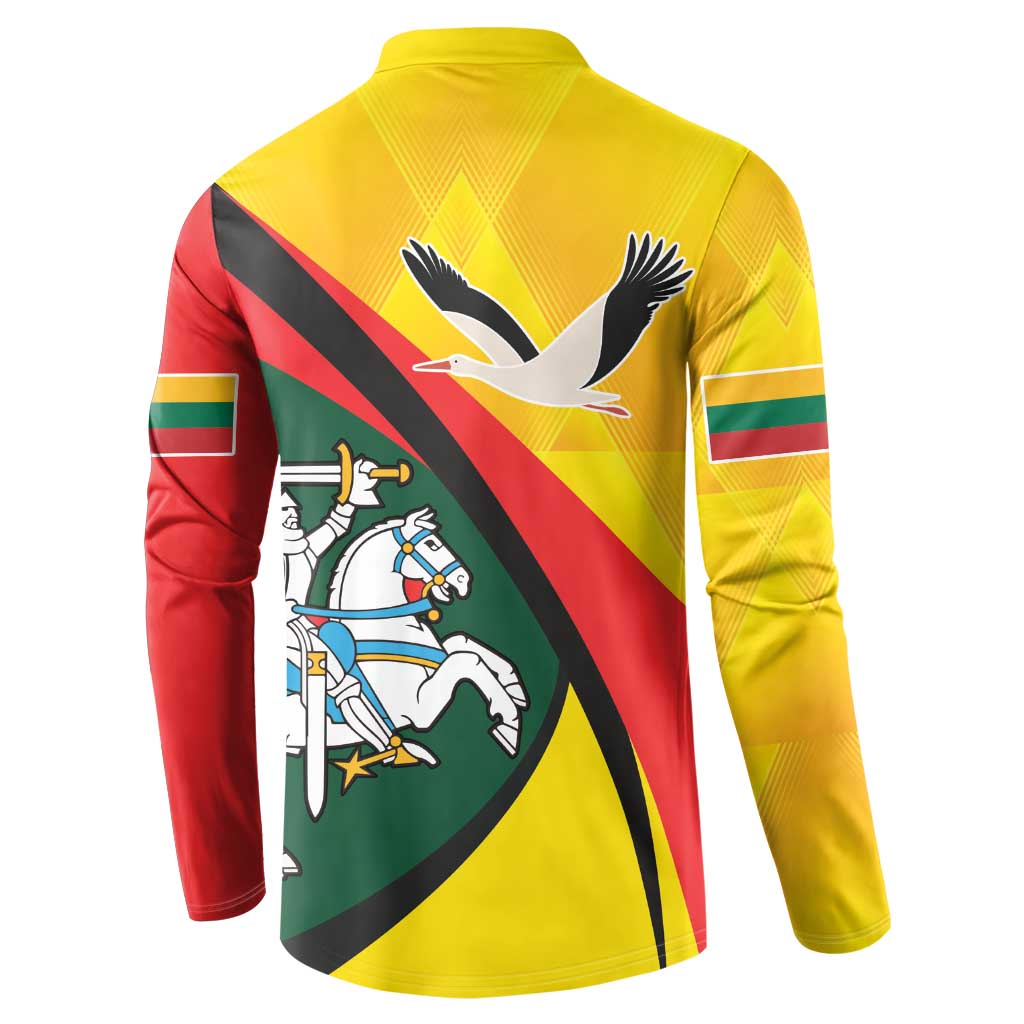 Lithuania Coat of Arms Button Sweatshirt Vytis and Gandras