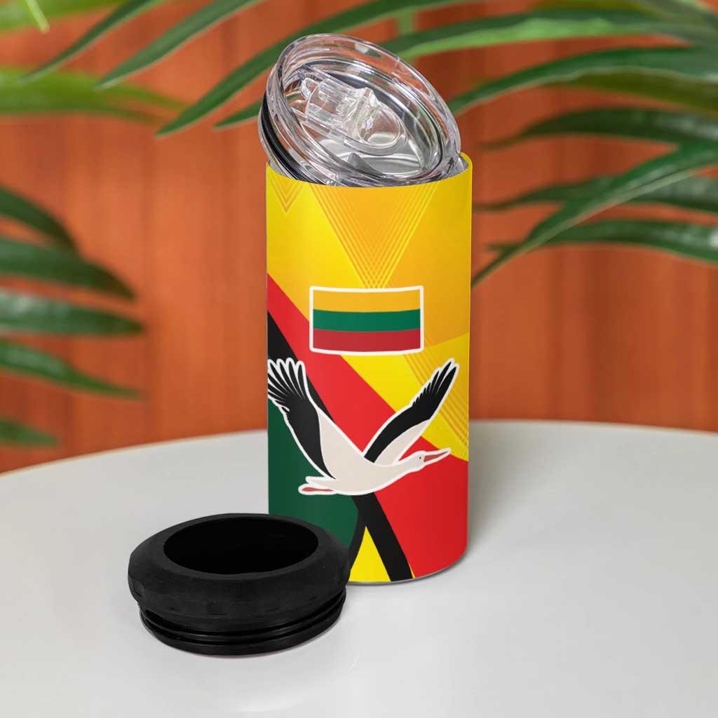Lithuania Coat of Arms 4 in 1 Can Cooler Tumbler Vytis and Gandras