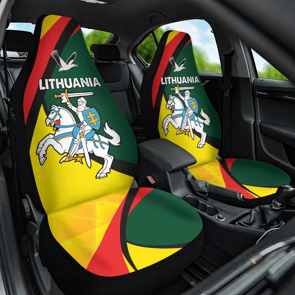 Lithuania Coat of Arms Car Seat Cover Vytis and Gandras