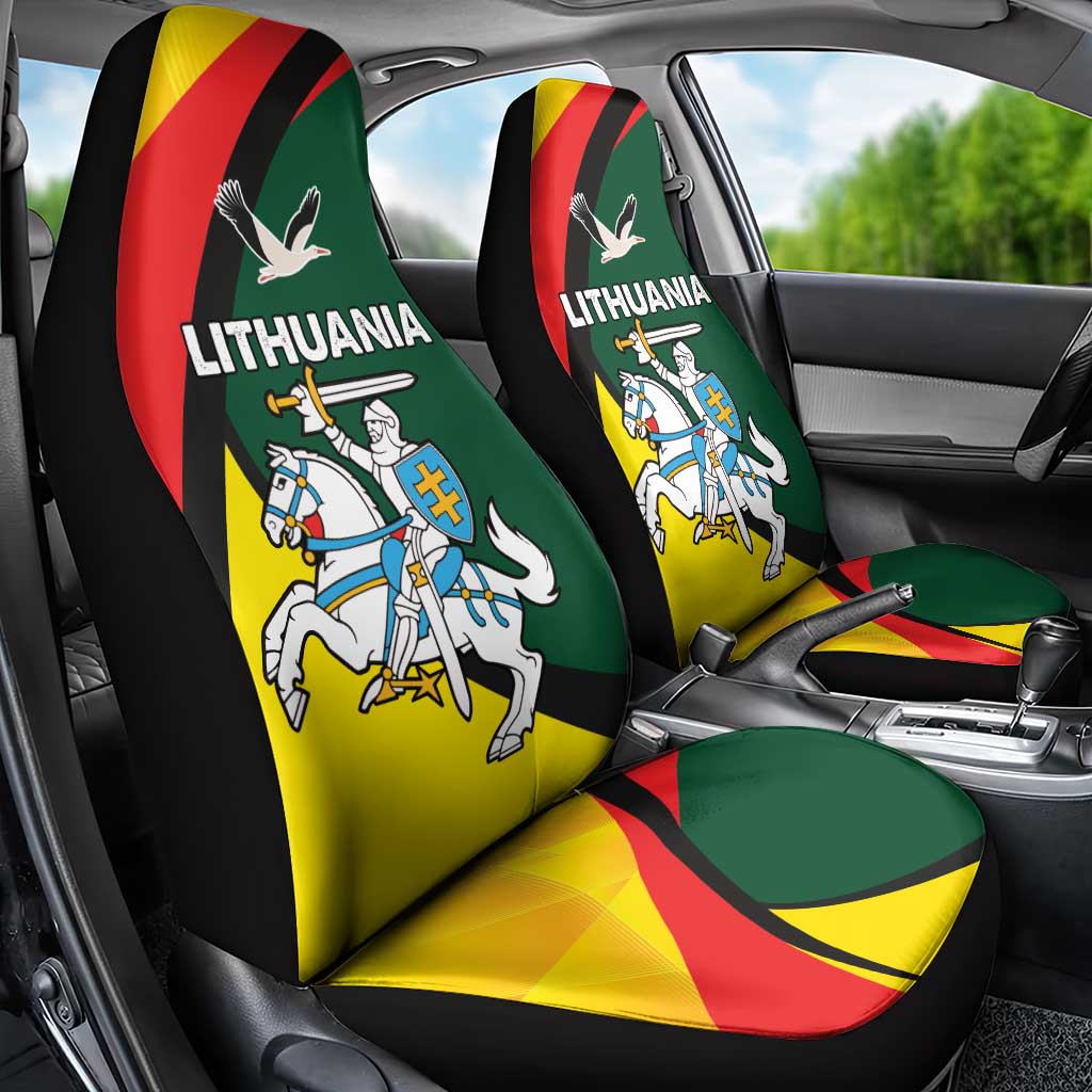 Lithuania Coat of Arms Car Seat Cover Vytis and Gandras