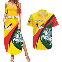 Lithuania Coat of Arms Couples Matching Summer Maxi Dress and Hawaiian Shirt Vytis and Gandras