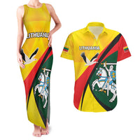 Lithuania Coat of Arms Couples Matching Tank Maxi Dress and Hawaiian Shirt Vytis and Gandras