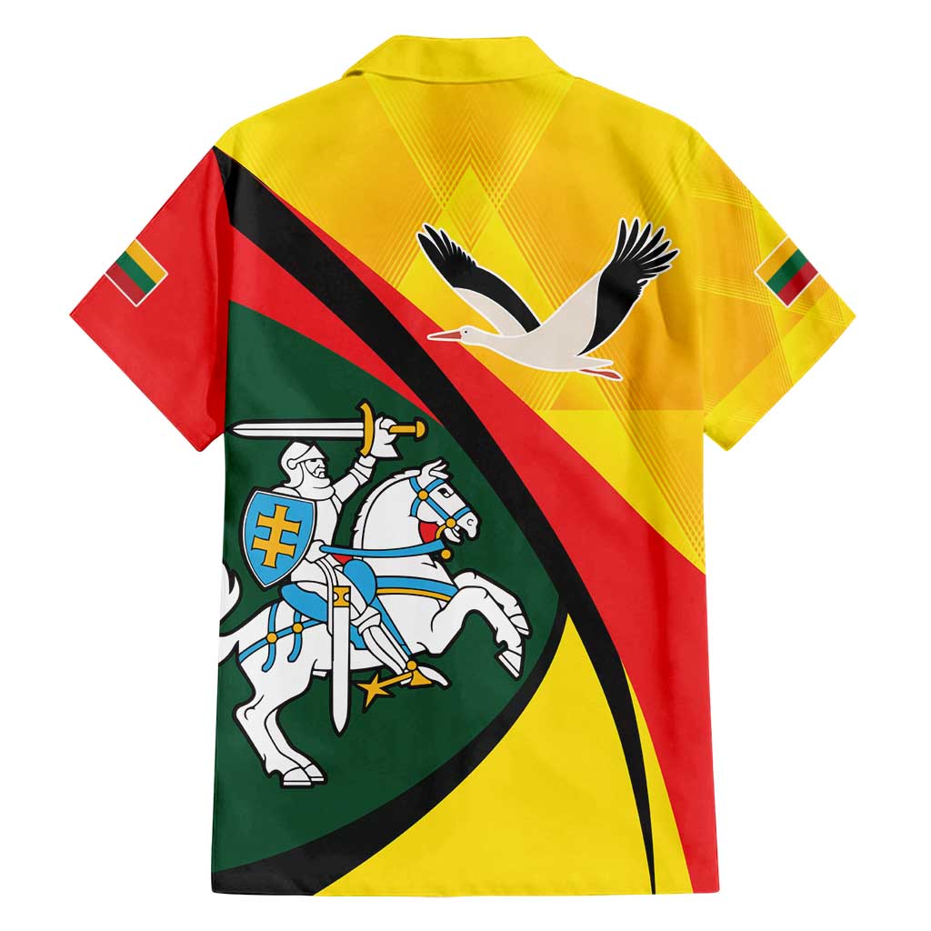 Lithuania Coat of Arms Family Matching Long Sleeve Bodycon Dress and Hawaiian Shirt Vytis and Gandras