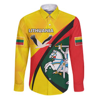 Lithuania Coat of Arms Family Matching Long Sleeve Bodycon Dress and Hawaiian Shirt Vytis and Gandras