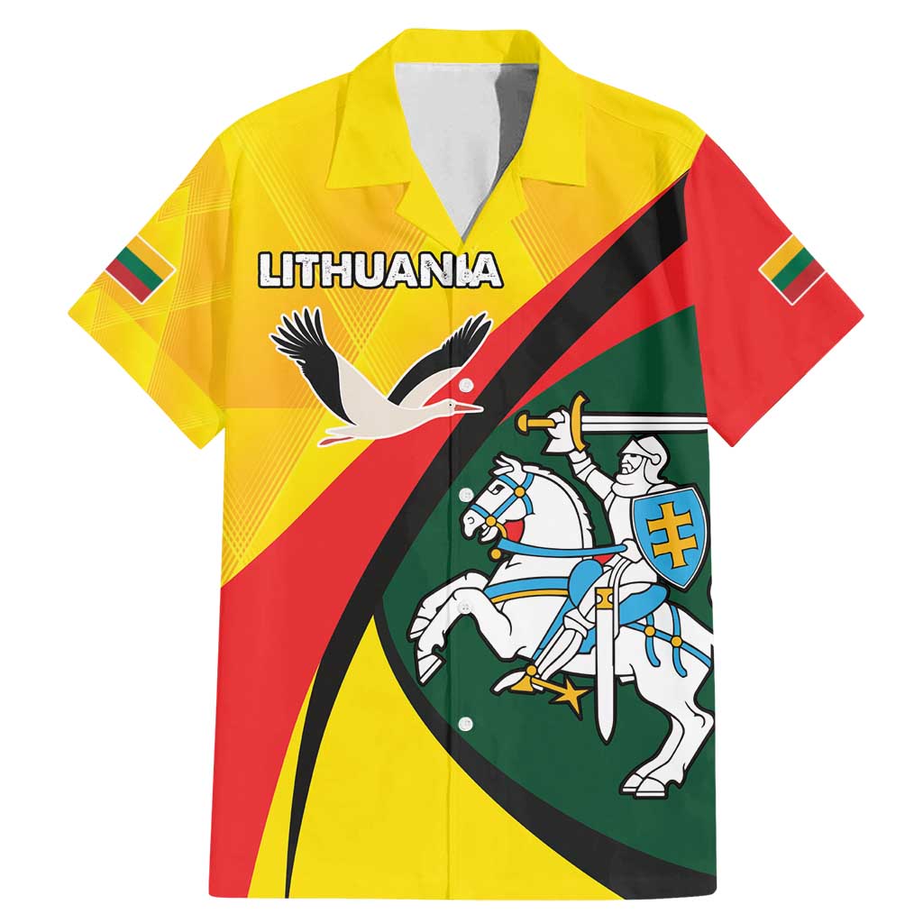 Lithuania Coat of Arms Family Matching Mermaid Dress and Hawaiian Shirt Vytis and Gandras