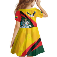 Lithuania Coat of Arms Family Matching Off The Shoulder Long Sleeve Dress and Hawaiian Shirt Vytis and Gandras