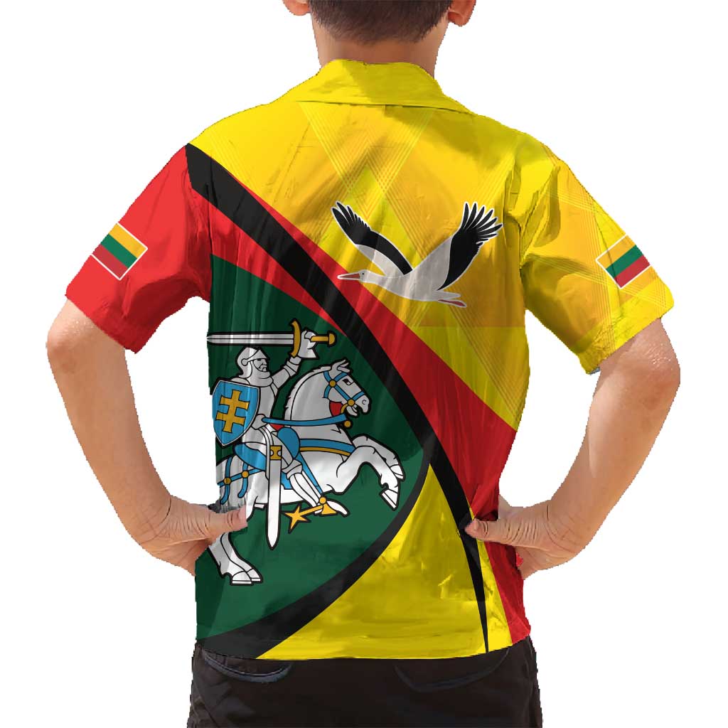 Lithuania Coat of Arms Family Matching Puletasi and Hawaiian Shirt Vytis and Gandras