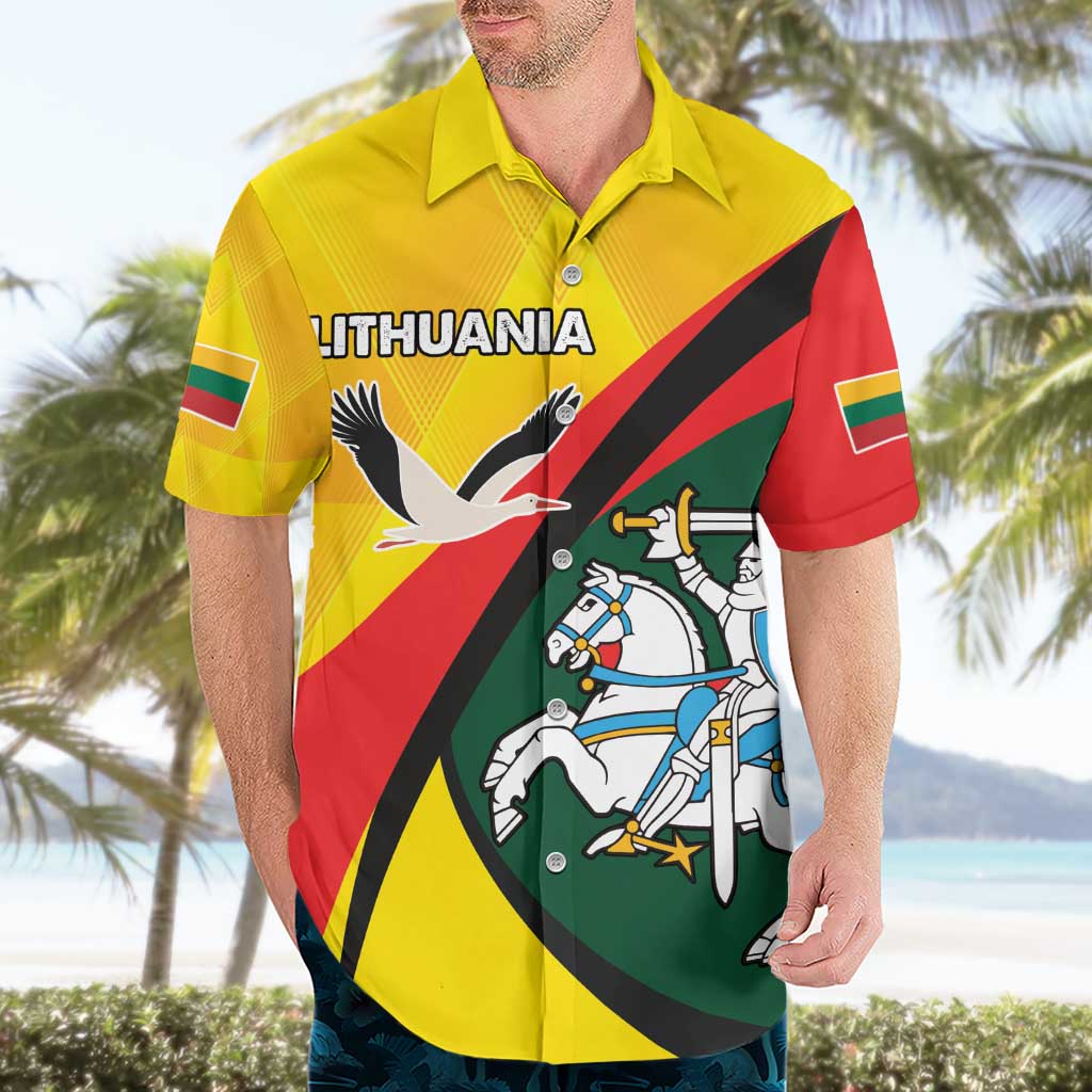 Lithuania Coat of Arms Hawaiian Shirt Vytis and Gandras