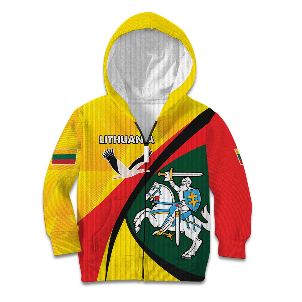 Lithuania Coat of Arms Kid Hoodie Vytis and Gandras