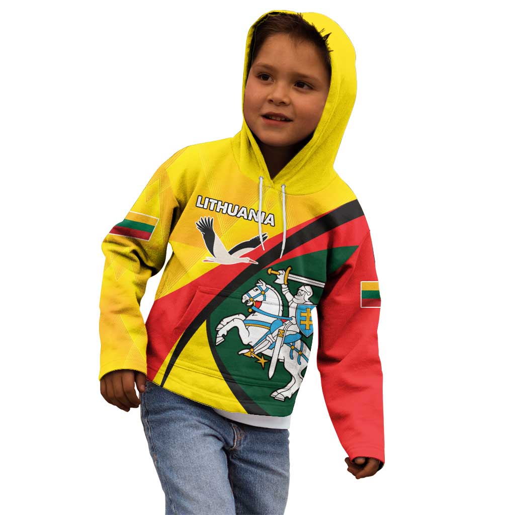 Lithuania Coat of Arms Kid Hoodie Vytis and Gandras