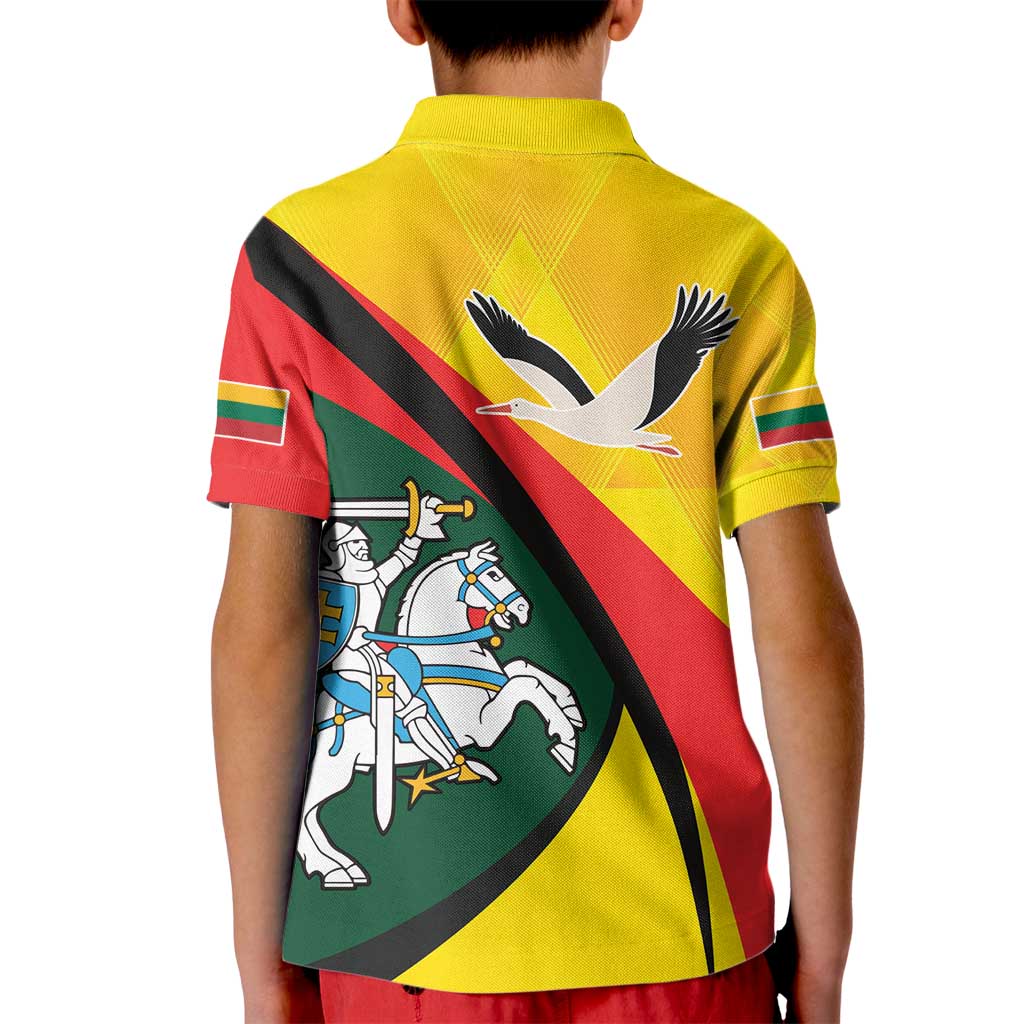 Lithuania Coat of Arms Kid Polo Shirt Vytis and Gandras
