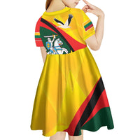 Lithuania Coat of Arms Kid Short Sleeve Dress Vytis and Gandras