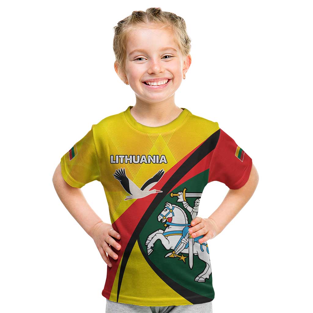 Lithuania Coat of Arms Kid T Shirt Vytis and Gandras