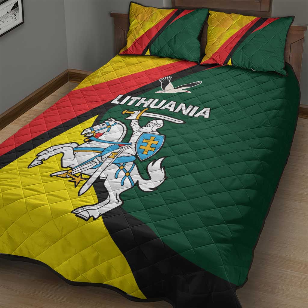 Lithuania Coat of Arms Quilt Bed Set Vytis and Gandras LT17 - Wonder Print Shop