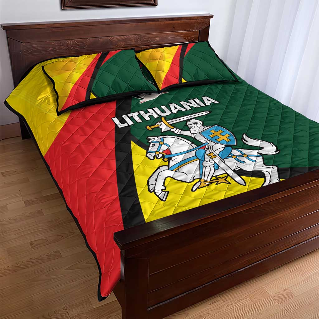 Lithuania Coat of Arms Quilt Bed Set Vytis and Gandras LT17 - Wonder Print Shop