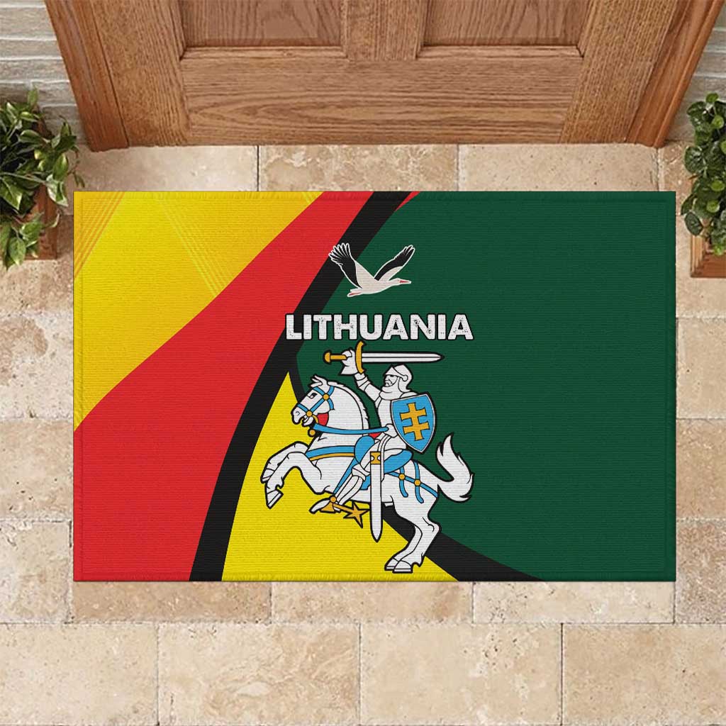 Lithuania Coat of Arms Rubber Doormat Vytis and Gandras LT17 - Wonder Print Shop