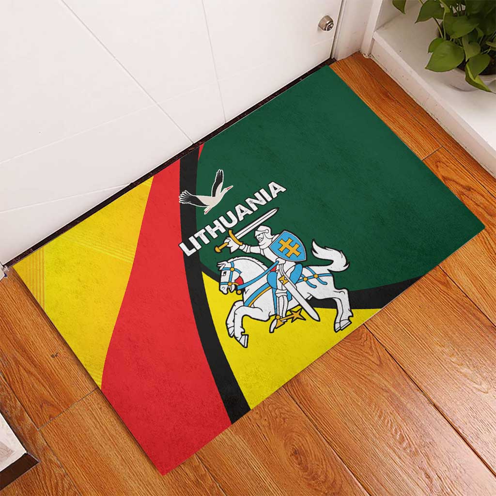 Lithuania Coat of Arms Rubber Doormat Vytis and Gandras LT17 - Wonder Print Shop