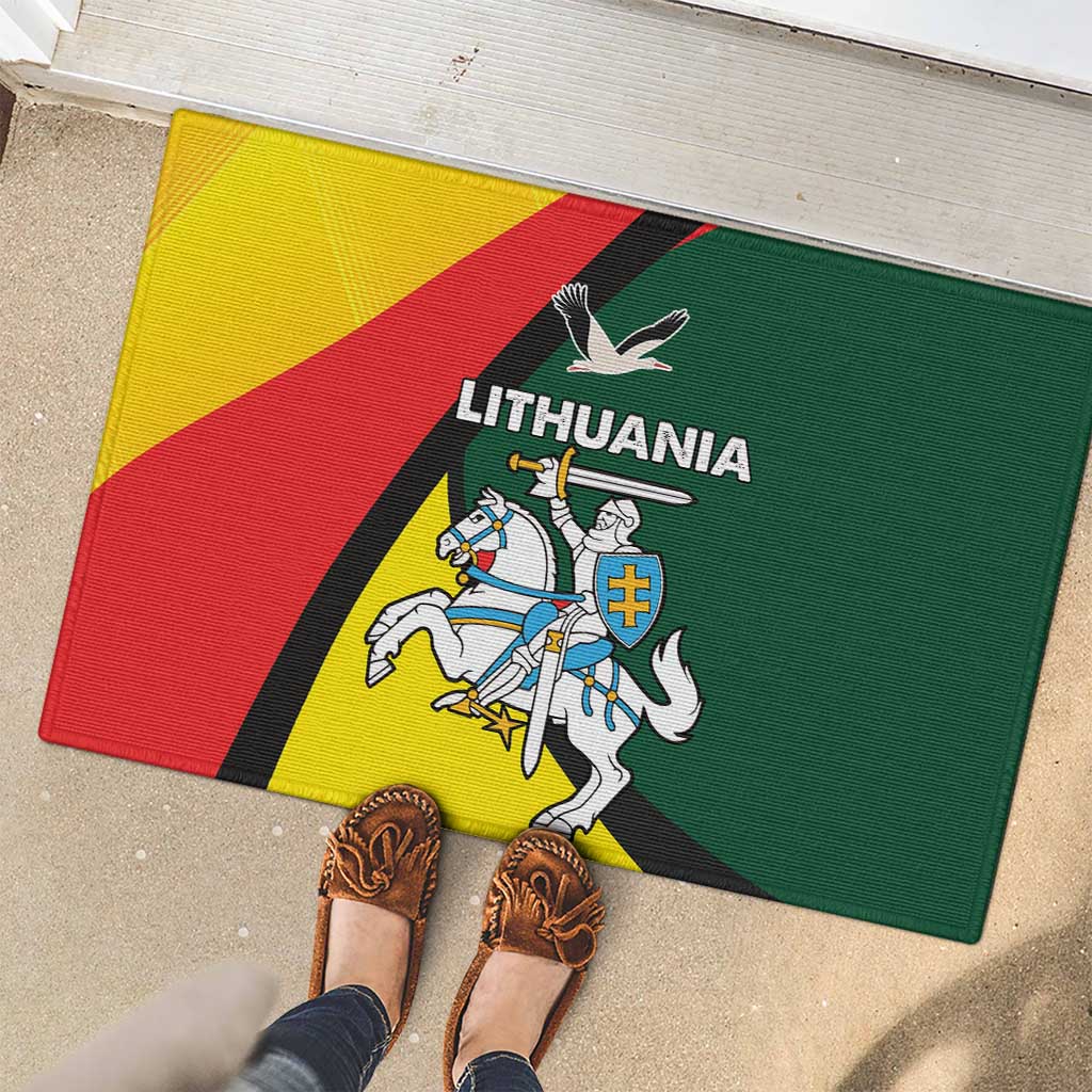 Lithuania Coat of Arms Rubber Doormat Vytis and Gandras LT17 - Wonder Print Shop