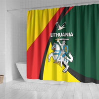 Lithuania Coat of Arms Shower Curtain Vytis and Gandras LT17 - Wonder Print Shop