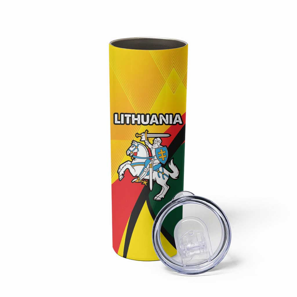 Lithuania Coat of Arms Skinny Tumbler Vytis and Gandras LT17 - Wonder Print Shop