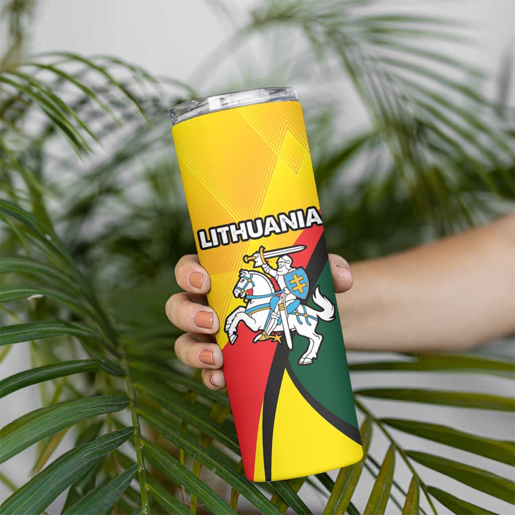 Lithuania Coat of Arms Skinny Tumbler Vytis and Gandras LT17 - Wonder Print Shop