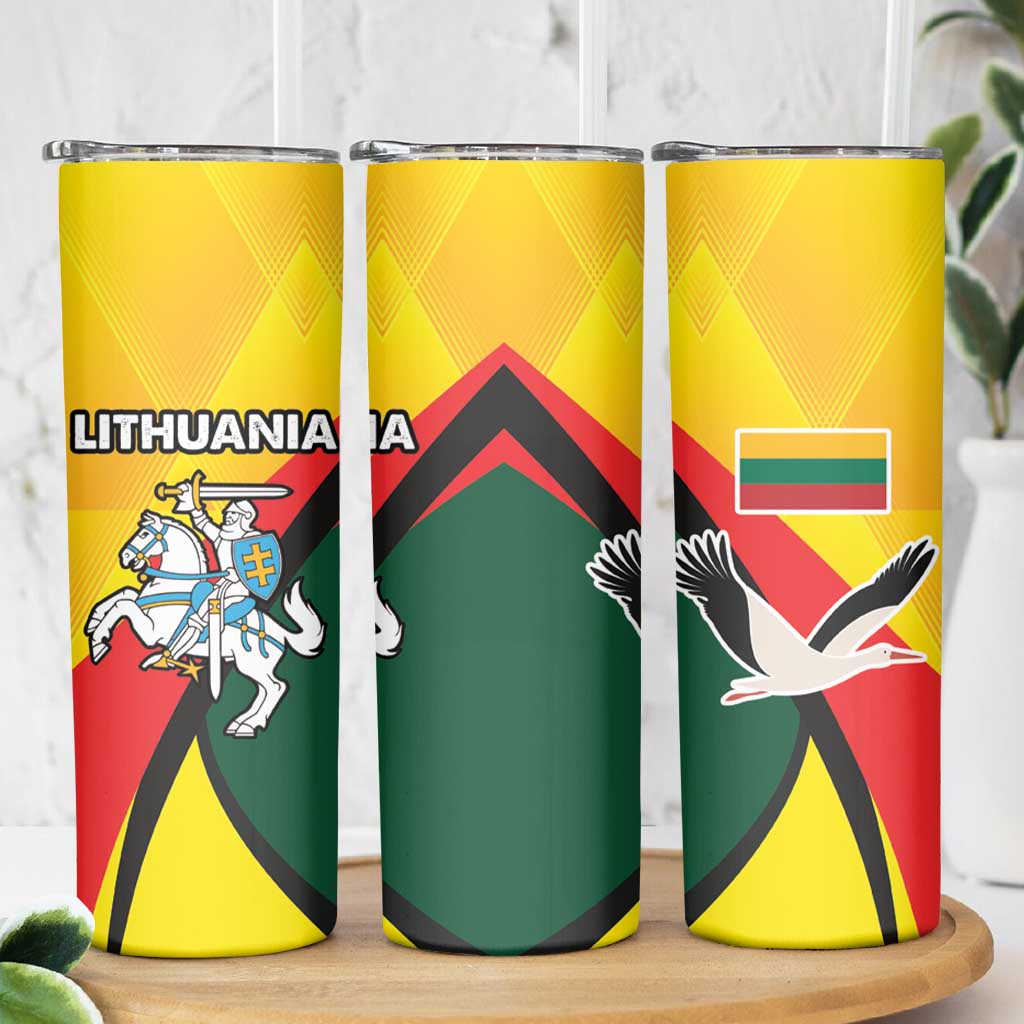 Lithuania Coat of Arms Skinny Tumbler Vytis and Gandras LT17 - Wonder Print Shop