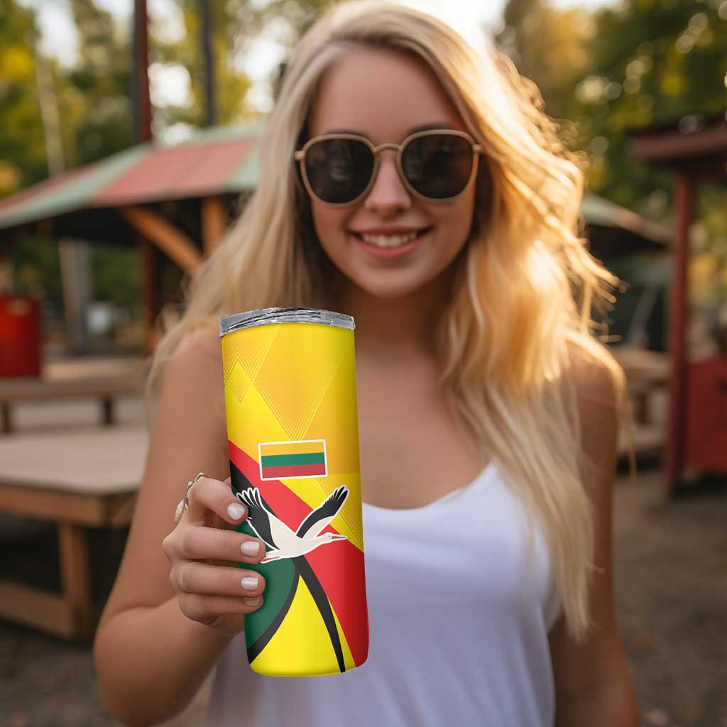 Lithuania Coat of Arms Skinny Tumbler Vytis and Gandras LT17 - Wonder Print Shop