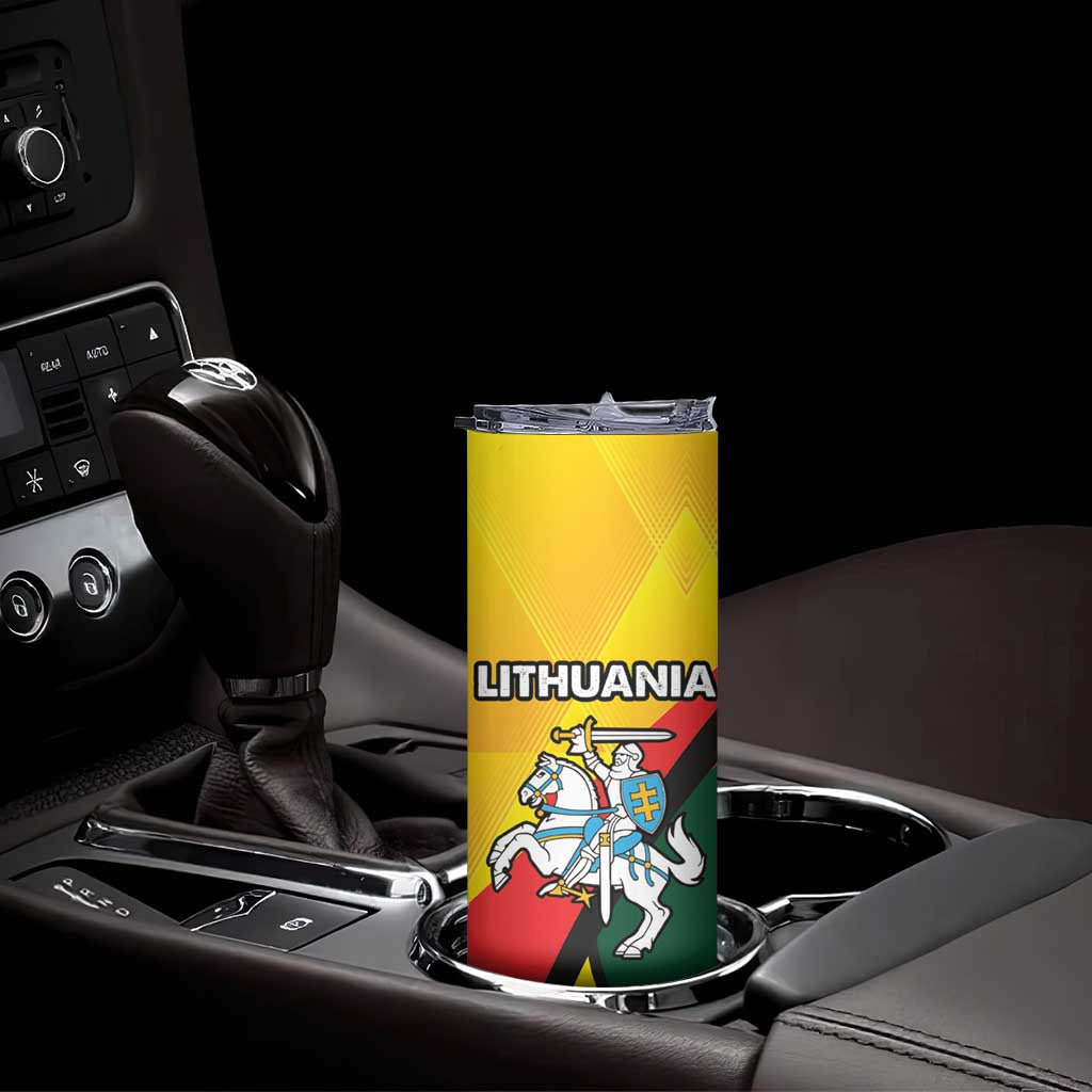 Lithuania Coat of Arms Skinny Tumbler Vytis and Gandras LT17 - Wonder Print Shop