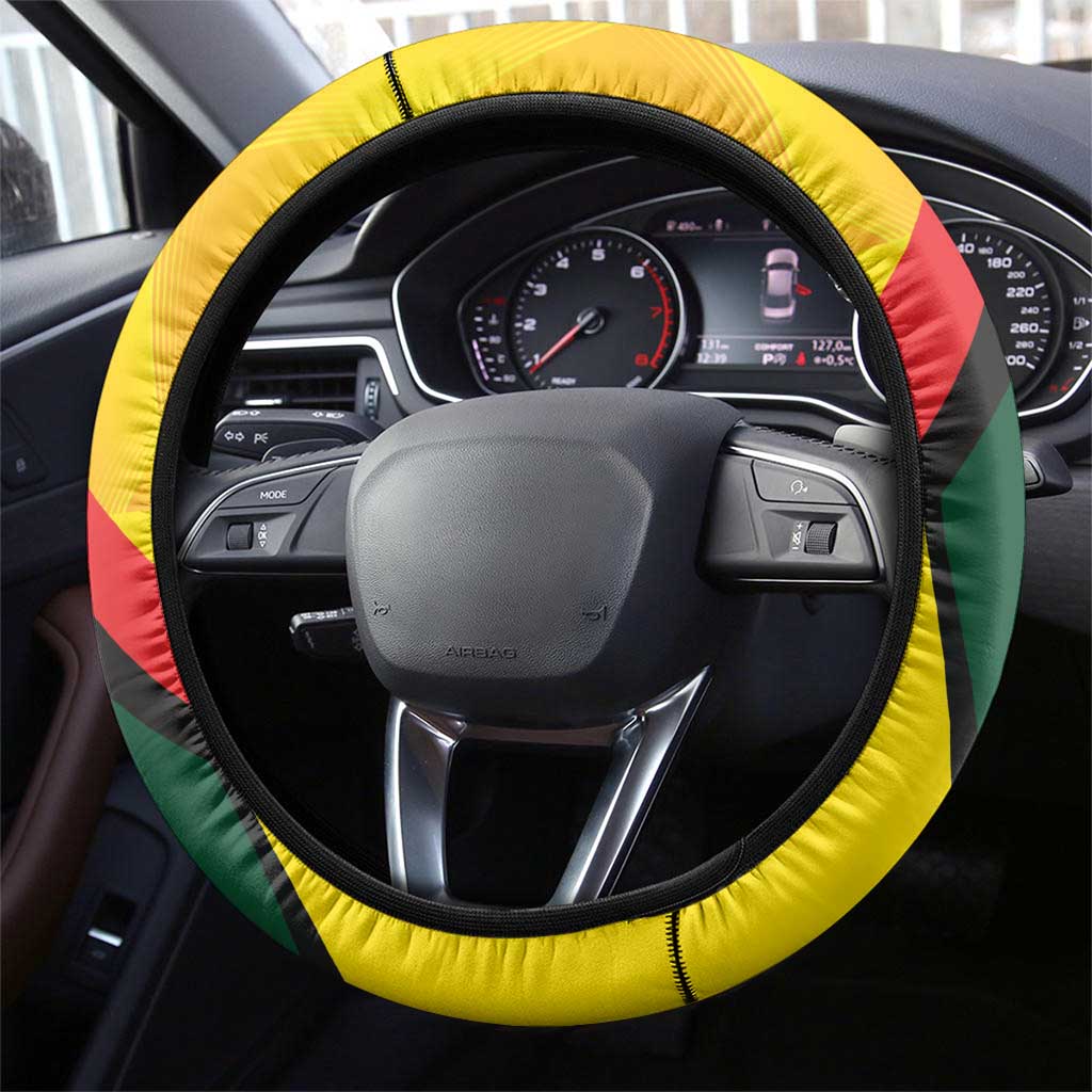 Lithuania Coat of Arms Steering Wheel Cover Vytis and Gandras LT17 - Wonder Print Shop