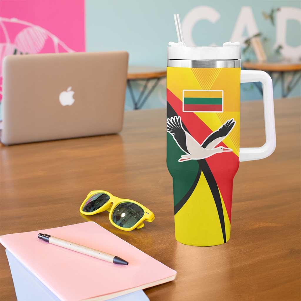 Lithuania Coat of Arms Tumbler With Handle Vytis and Gandras LT17 - Wonder Print Shop