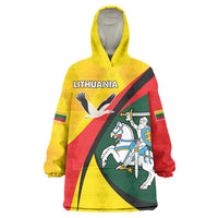Lithuania Coat of Arms Wearable Blanket Hoodie Vytis and Gandras LT17 - Wonder Print Shop